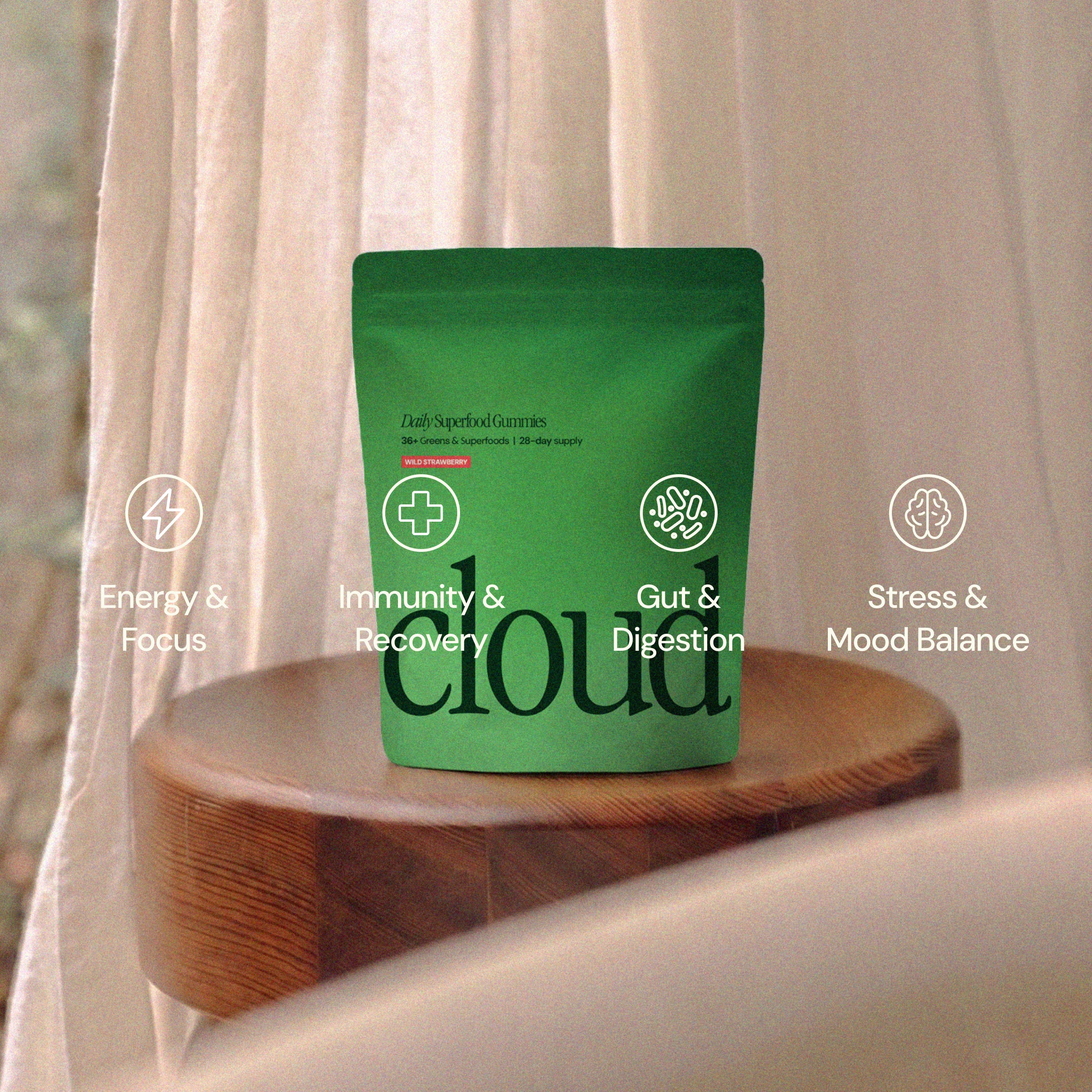 Cloud Günlük Yeşillik Çiğneme Tabletleri